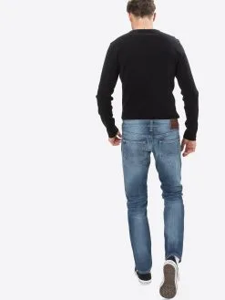 Mustang Straight Regular Jeans Oregon Heren Blauw -Mustang Verkoop e357250ff313b31e5e83332e955cd99e