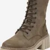 Mustang Enkellaarsjes Veterlaarsjes Dames Taupe -Mustang Verkoop e35c8d719d6b47f6a688a3d1748ce5e1