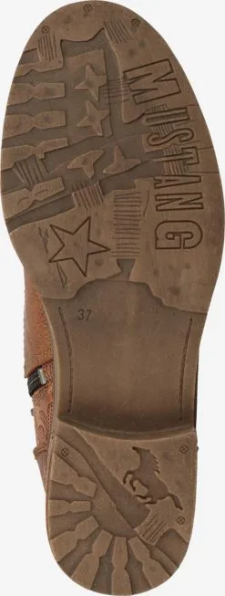 Mustang Enkellaarsjes Veterlaarsjes Dames Karamel / Donkerbruin -Mustang Verkoop e4caee910174d9d8821cb0f27d3ae341