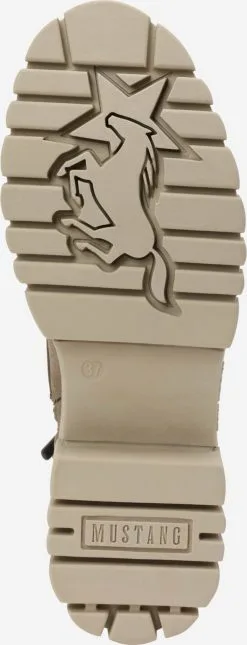 Mustang Enkellaarsjes Veterlaarsjes Dames Taupe -Mustang Verkoop ebc40b78de13bb6861ed33062c7f78cf