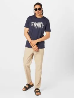 Mustang T-shirts Shirt Heren Marine -Mustang Verkoop ebe1909e916582c2554d2a67d4620c47