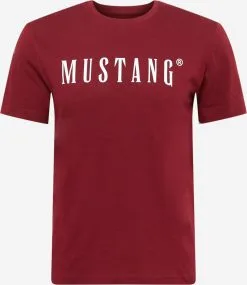 Mustang T-shirts Shirt Alex Heren Donkerrood