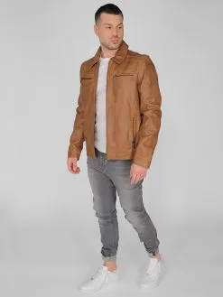 Mustang Leren Jassen Tussenjas 31021630 Heren Cognac -Mustang Verkoop f21cb838a7a9d86be93ce19eae8a0c3c