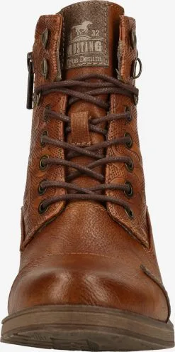 Mustang Enkellaarsjes Veterlaarsjes Dames Karamel / Donkerbruin -Mustang Verkoop f9d6d9e65262e6d3e3fc64f6dfdba59e